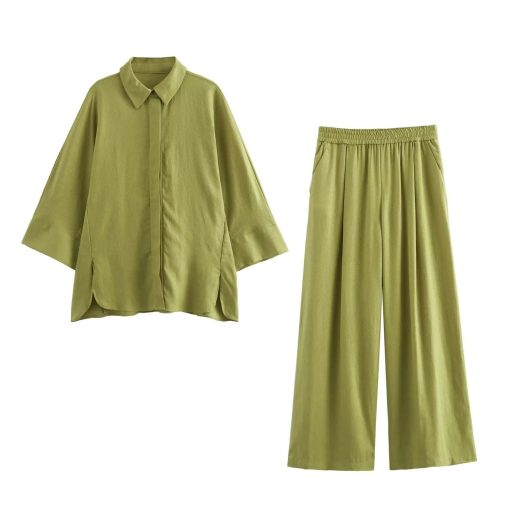 Linen Pants Set DE3