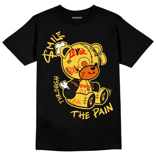 Black Tour Yellow AJ 4 Smile Through The Pain Graphic T-Shirt