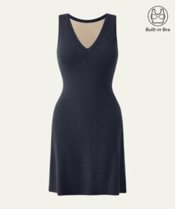 Alternative view of Flattering V-neck A-line New Airy Bra Tank Dress