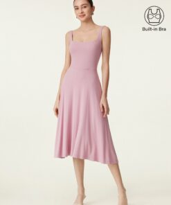 Alternative view of Square Neck Flowy New Airy Bra Midi Dress