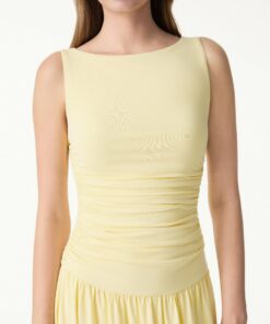 Alternative view of SkinKiss Cooling Boatneck Ruched Midi Bra Dress