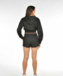 Alternative view of Luxe Cropped Quilted Jacket in Black