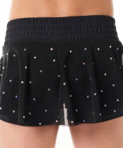 Alternative view of Mesh Overlay Skirt in Black