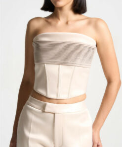 Alternative view of Satin Pintuck Bandeau Corset Top DE22