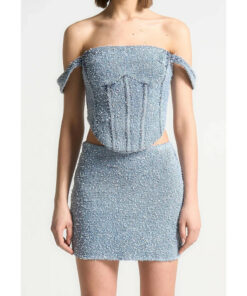 Alternative view of Boucle Denim Bardot Corset Set DE14