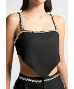 Alternative view of Embellished Strap Handkerchief Top DE3