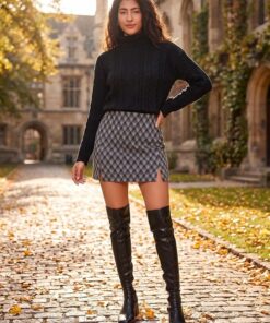 Alternative view of High Waisted Y2K Plaid Skirts DE49
